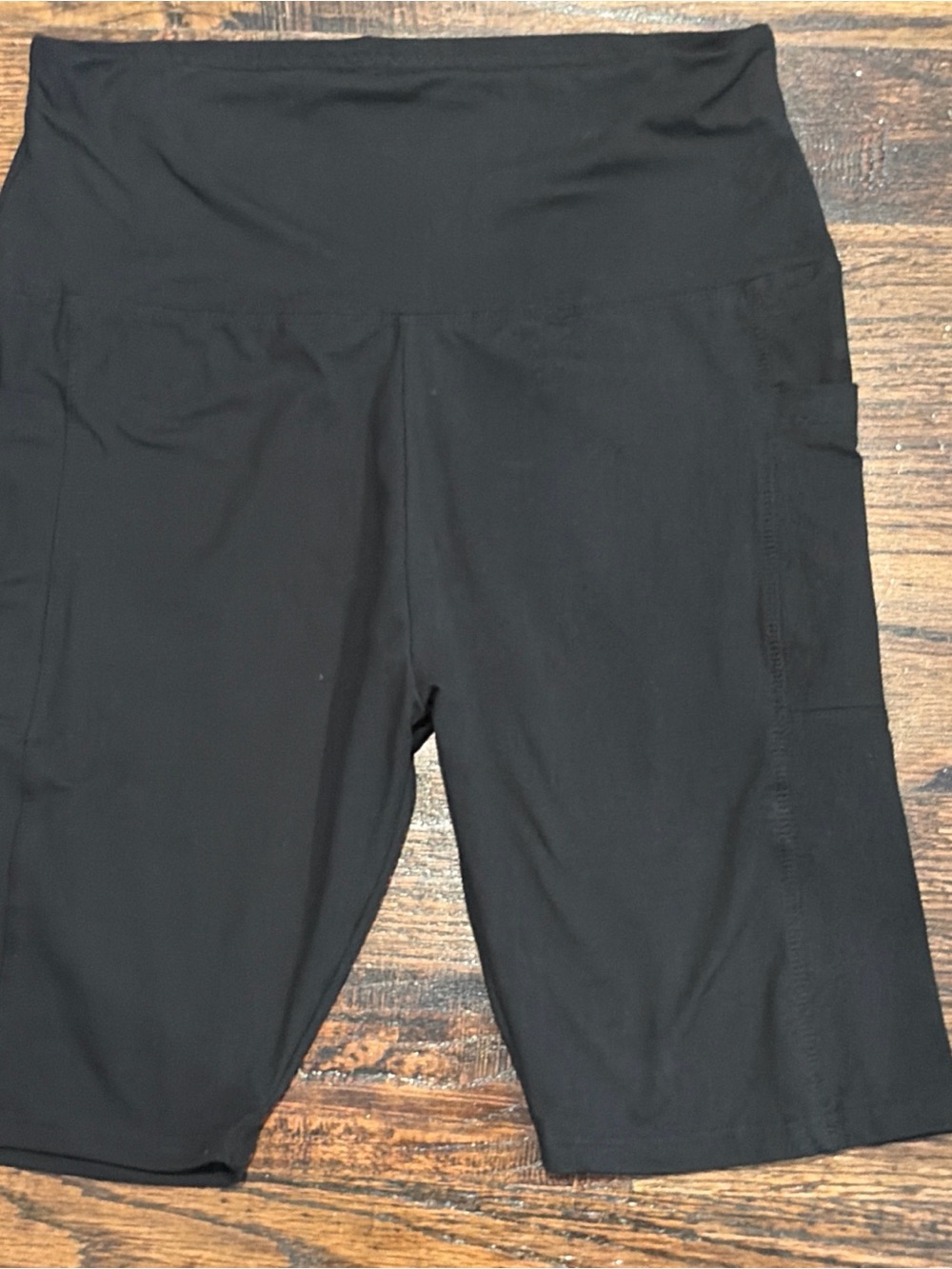 Black High-Waist  Active Bike Shorts